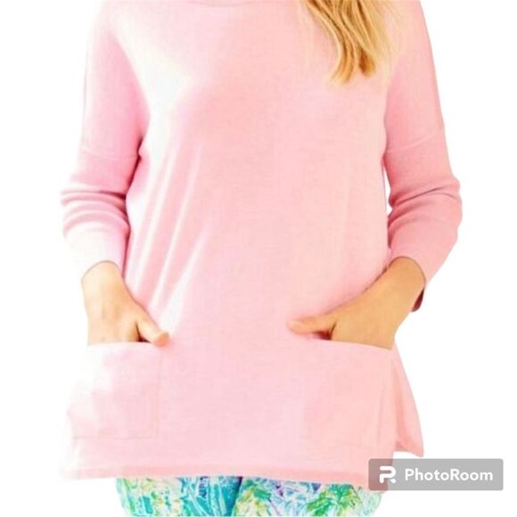 Lily Pulitzer Pink Cool Knit Long sleeve top Cobo Sweater - XS- Great Condition - Picture 1 of 12